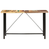 NNEVL 9 Piece Bar Set Solid Reclaimed Wood and Genuine Leather