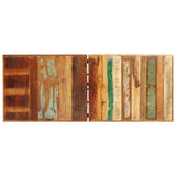 NNEVL 9 Piece Bar Set Solid Reclaimed Wood and Genuine Leather