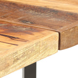 NNEVL 9 Piece Bar Set Solid Reclaimed Wood and Genuine Leather