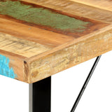 NNEVL 9 Piece Bar Set Solid Reclaimed Wood and Genuine Leather