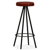 NNEVL 9 Piece Bar Set Solid Reclaimed Wood and Genuine Leather