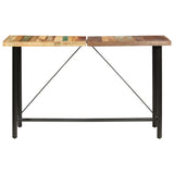 NNEVL 9 Piece Bar Set Solid Reclaimed Wood Genuine Leather & Canvas