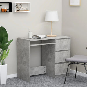 NNEVL Desk Concrete Grey 90x45x76 cm Chipboard