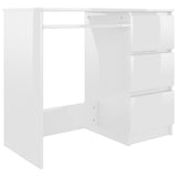 NNEVL Desk High Gloss White 90x45x76 cm Chipboard