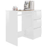 NNEVL Desk High Gloss White 90x45x76 cm Chipboard