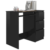 NNEVL Desk High Gloss Black 90x45x76 cm Chipboard