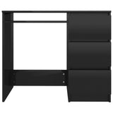 NNEVL Desk High Gloss Black 90x45x76 cm Chipboard