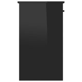 NNEVL Desk High Gloss Black 90x45x76 cm Chipboard