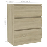 NNEVL Sideboard Sonoma Oak 60x33.5x76 cm Chipboard