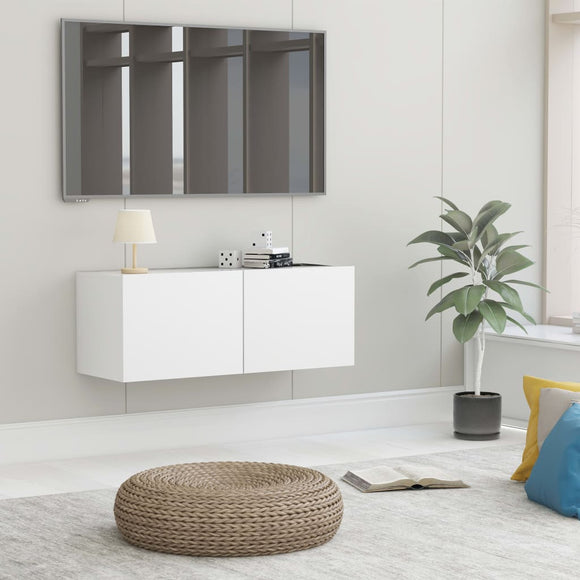 NNEVL TV Cabinet White 80x30x30 cm Engineered Wood