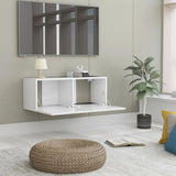 NNEVL TV Cabinet High Gloss White 80x30x30 cm Chipboard