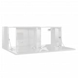 NNEVL TV Cabinet High Gloss White 80x30x30 cm Chipboard