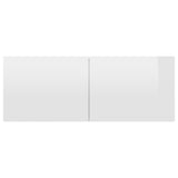 NNEVL TV Cabinet High Gloss White 80x30x30 cm Chipboard