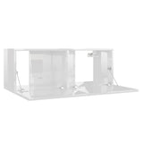 NNEVL TV Cabinet High Gloss White 80x30x30 cm Chipboard