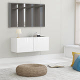 NNEVL TV Cabinet High Gloss White 80x30x30 cm Chipboard