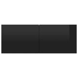 NNEVL TV Cabinet High Gloss Black 80x30x30 cm Chipboard