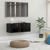 NNEVL TV Cabinet High Gloss Black 80x30x30 cm Chipboard