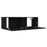 NNEVL TV Cabinet Black 100x30x30 cm Chipboard