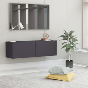 NNEVL TV Cabinet Grey 100x30x30 cm Chipboard