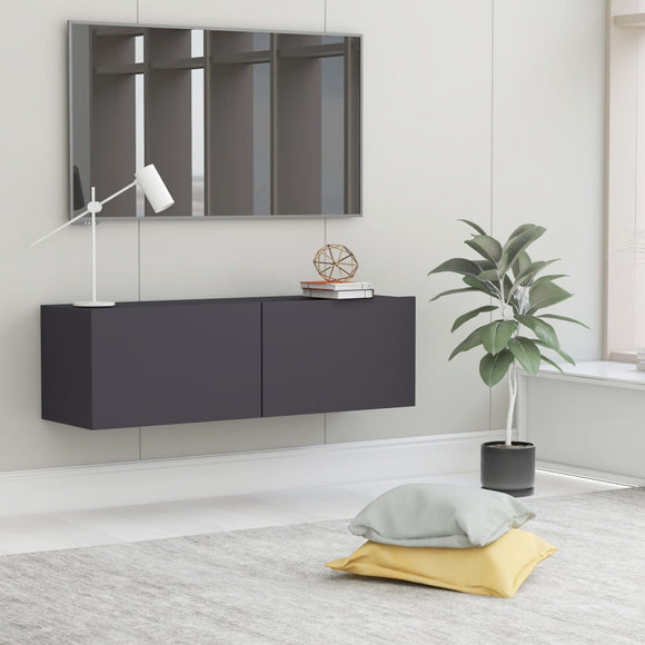 NNEVL TV Cabinet Grey 100x30x30 cm Chipboard