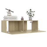 NNEVL TV Cabinet Sonoma Oak 100x30x30 cm Engineered Wood