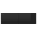 NNEVL TV Cabinet High Gloss Black 100x30x30 cm Chipboard