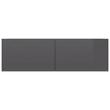 NNEVL TV Cabinet High Gloss Grey 100x30x30 cm Chipboard