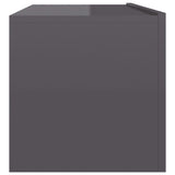 NNEVL TV Cabinet High Gloss Grey 100x30x30 cm Chipboard