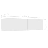 NNEVL TV Cabinet White 120x30x30 cm Engineered Wood