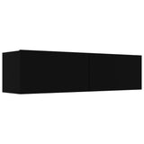 NNEVL TV Cabinet Black 120x30x30 cm Engineered Wood