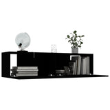 NNEVL TV Cabinet Black 120x30x30 cm Engineered Wood