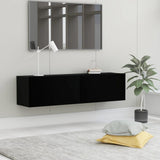 NNEVL TV Cabinet Black 120x30x30 cm Engineered Wood