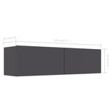 NNEVL TV Cabinet Grey 120x30x30 cm Chipboard