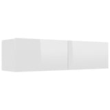 NNEVL TV Cabinet High Gloss White 120x30x30 cm Chipboard