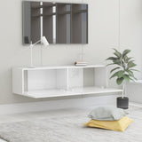 NNEVL TV Cabinet High Gloss White 120x30x30 cm Chipboard