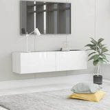 NNEVL TV Cabinet High Gloss White 120x30x30 cm Chipboard