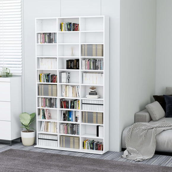 NNEVL CD Cabinet White 102x16x177.5 cm Engineered Wood