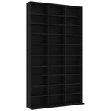 NNEVL CD Cabinet Black 102x16x177.5 cm Engineered Wood