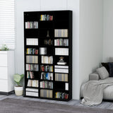 NNEVL CD Cabinet Black 102x16x177.5 cm Engineered Wood