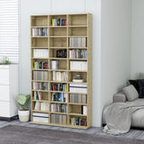NNEVL CD Cabinet Sonoma Oak 102x16x177.5 cm Engineered Wood