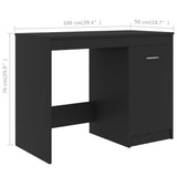 NNEVL Desk Grey 100x50x76 cm Chipboard