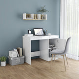 NNEVL Desk High Gloss White 100x50x76 cm Chipboard