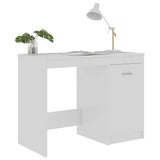 NNEVL Desk High Gloss White 100x50x76 cm Chipboard