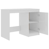 NNEVL Desk High Gloss White 100x50x76 cm Chipboard