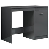NNEVL Desk High Gloss Grey 100x50x76 cm Chipboard