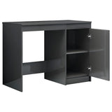NNEVL Desk High Gloss Grey 100x50x76 cm Chipboard