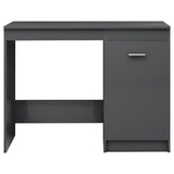NNEVL Desk High Gloss Grey 100x50x76 cm Chipboard