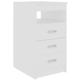 NNEVL Drawer Cabinet White 40x50x76 cm Engineered Wood