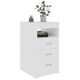 NNEVL Drawer Cabinet White 40x50x76 cm Engineered Wood