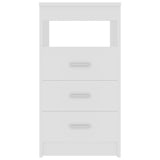 NNEVL Drawer Cabinet White 40x50x76 cm Engineered Wood